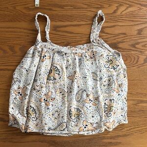 Patrons of Peace drapy tank top with paisley floral print